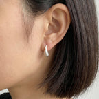 S999 Brushed Silver Teardrop Earrings