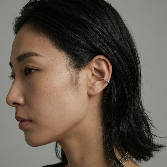 Beaded Titanium Steel Ear Cuff