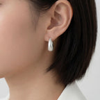 Brushed Chunky Hoop Earrings