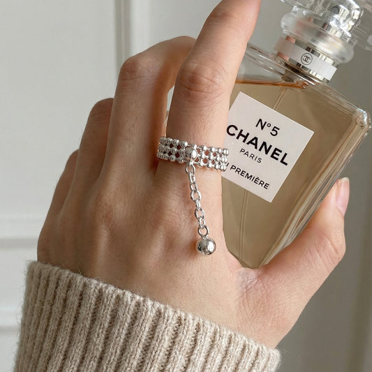 Triple-Layer Chain Slider Ring