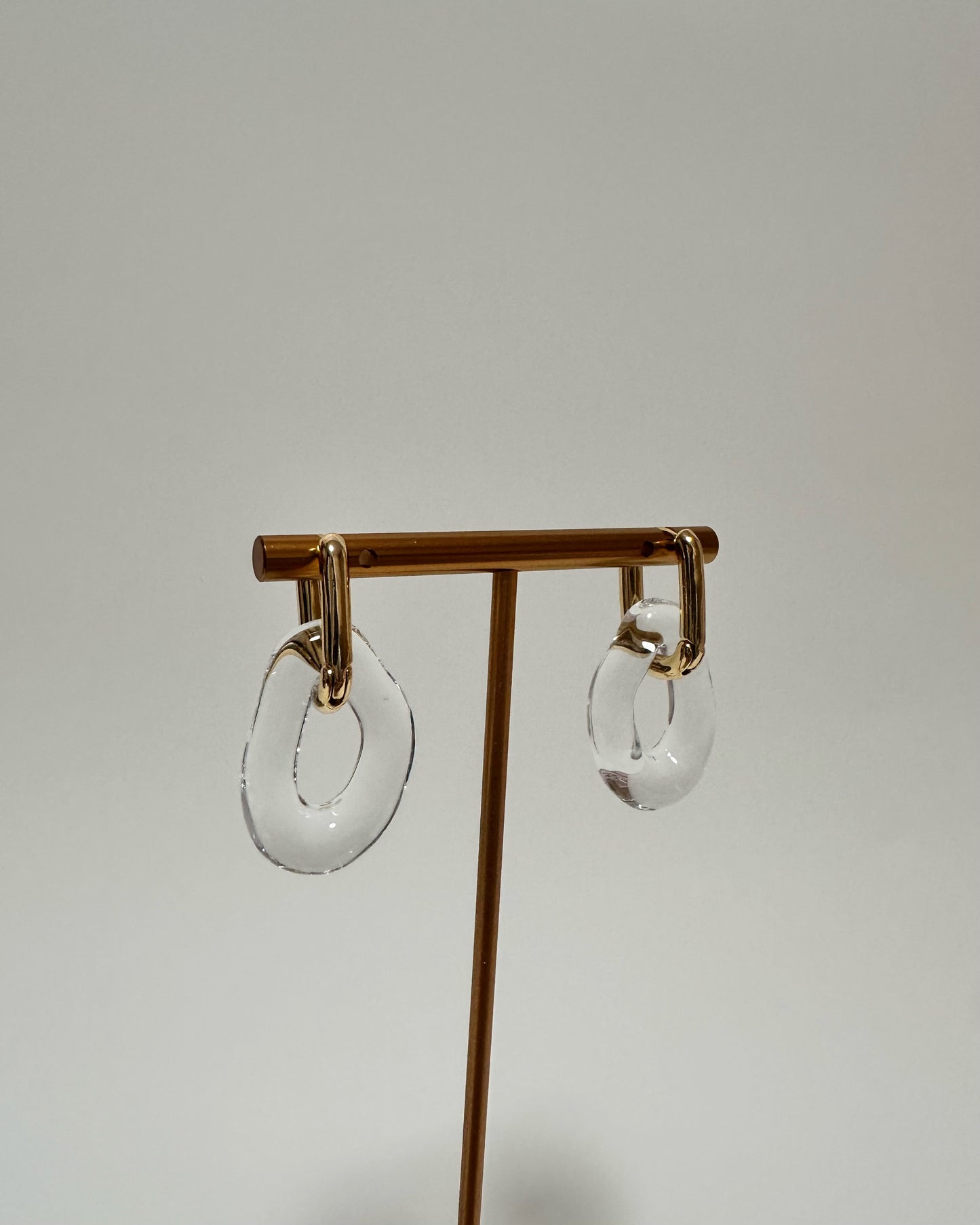 Glass Hoop Earrings