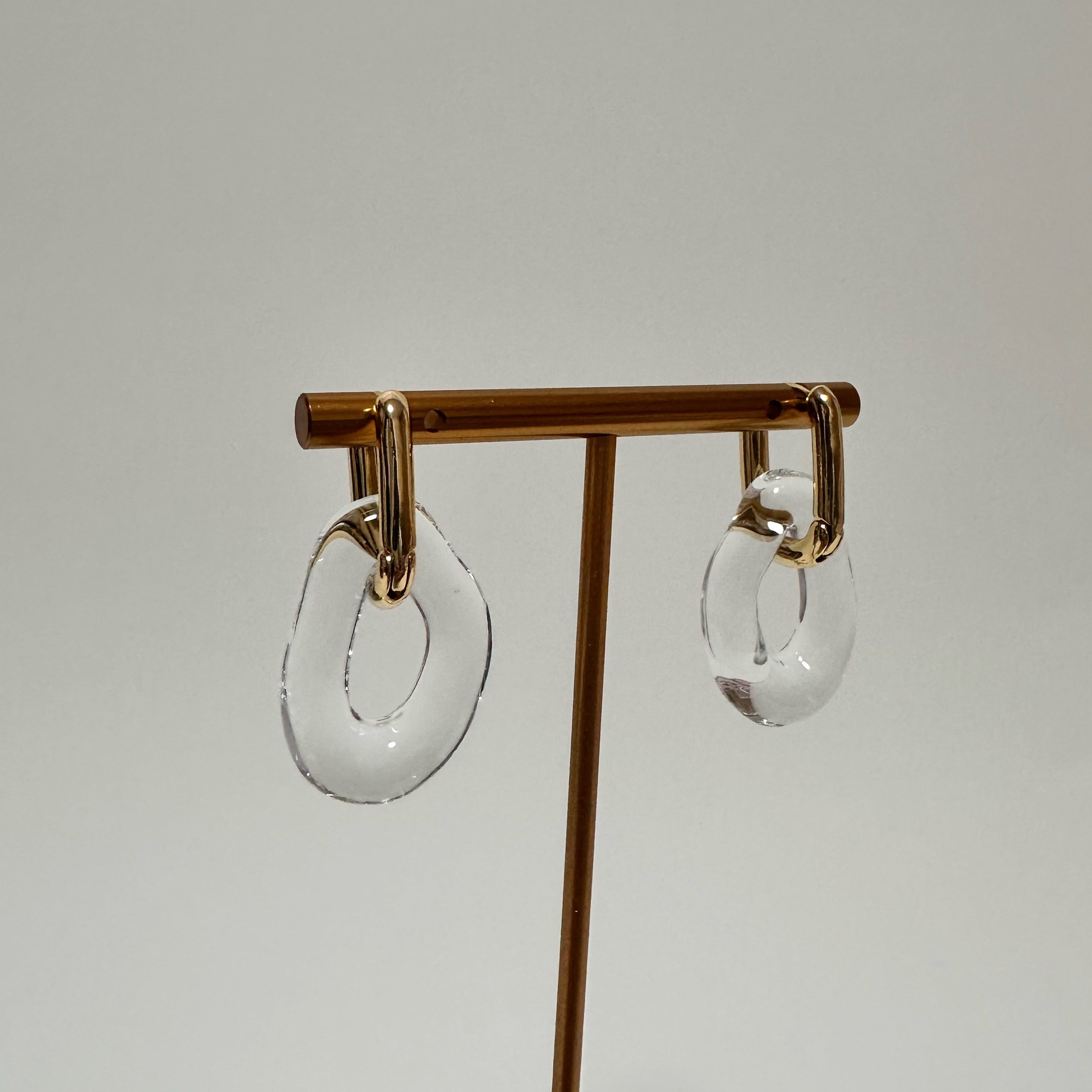 Glass Hoop Earrings