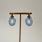 Glass Hoop Earrings