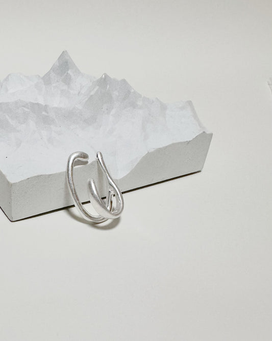 Brushed Silver Ear Cuff