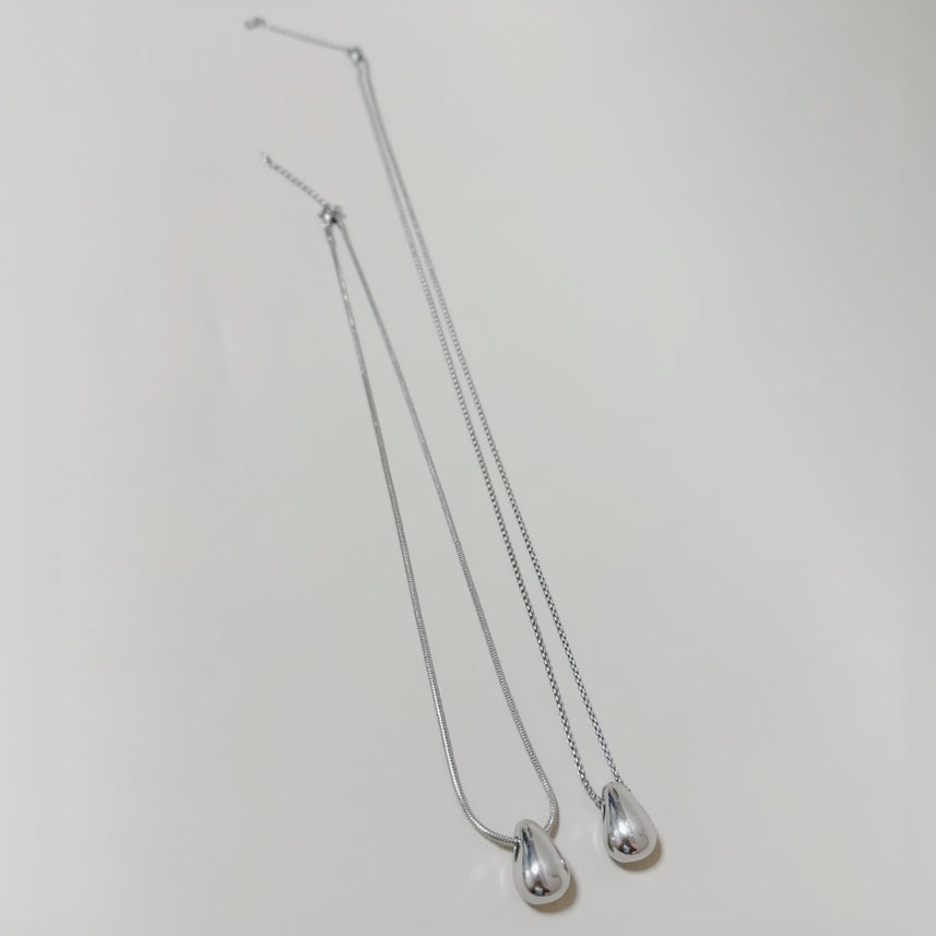 Titanium Steel Water Drop Necklace