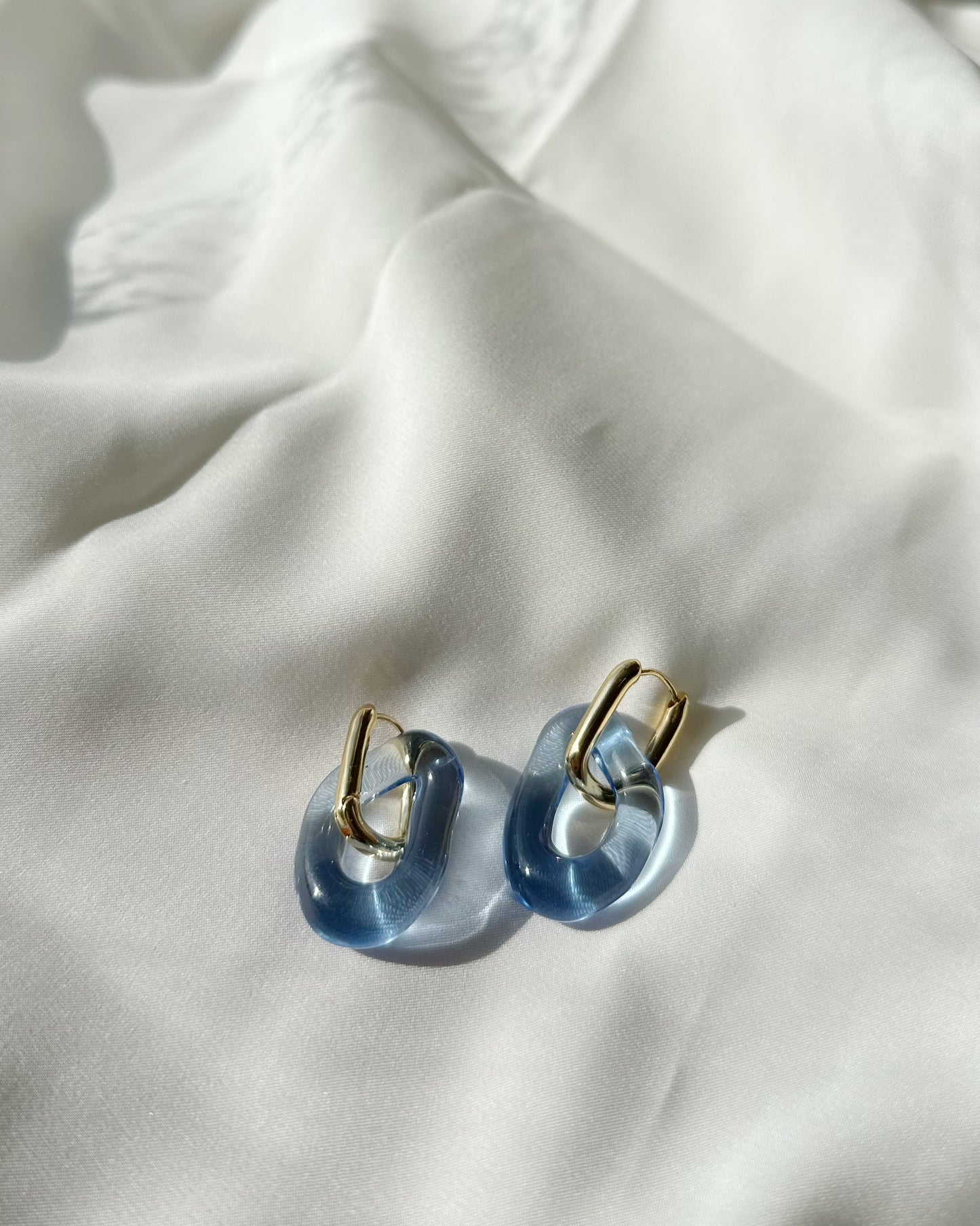 Glass Hoop Earrings