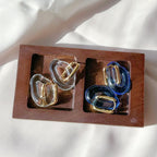 Glass Hoop Earrings