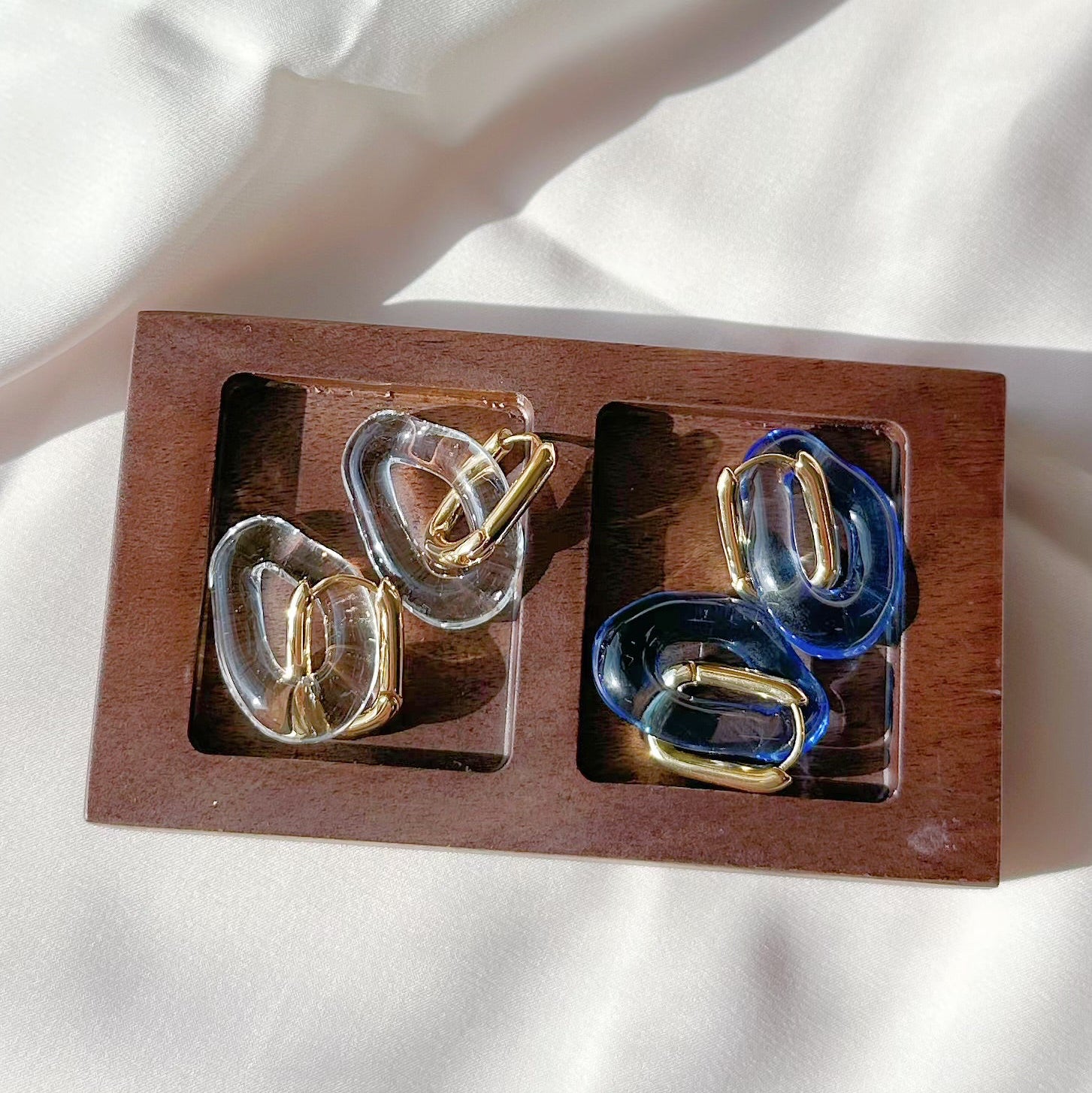 Glass Hoop Earrings