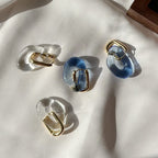 Glass Hoop Earrings