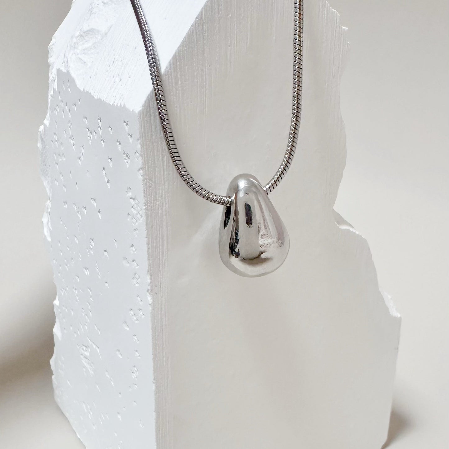 Titanium Steel Water Drop Necklace