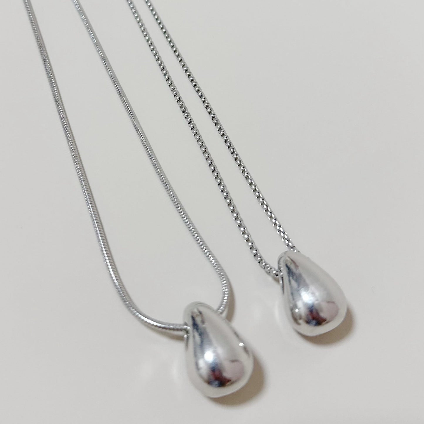 Titanium Steel Water Drop Necklace