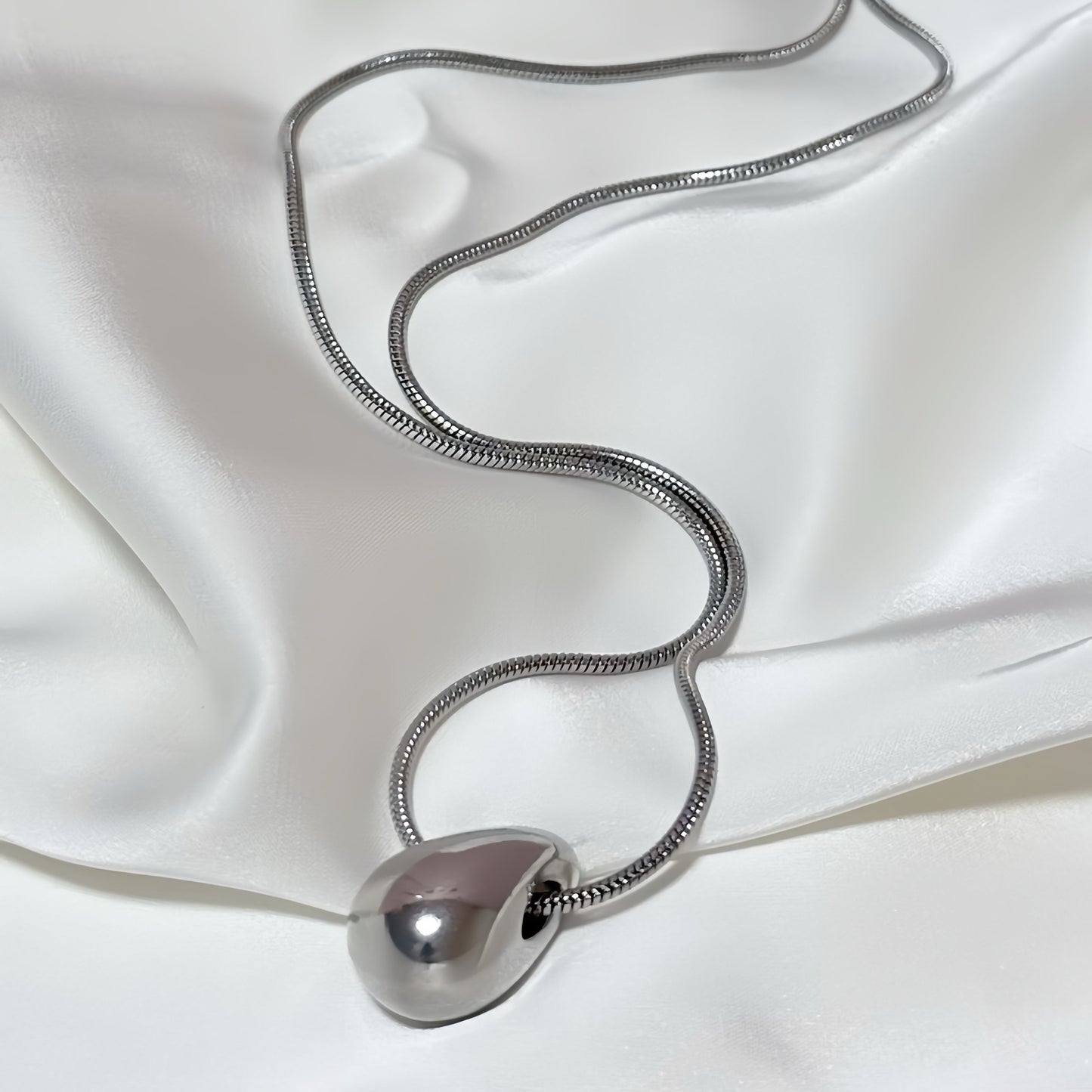 Titanium Steel Water Drop Necklace