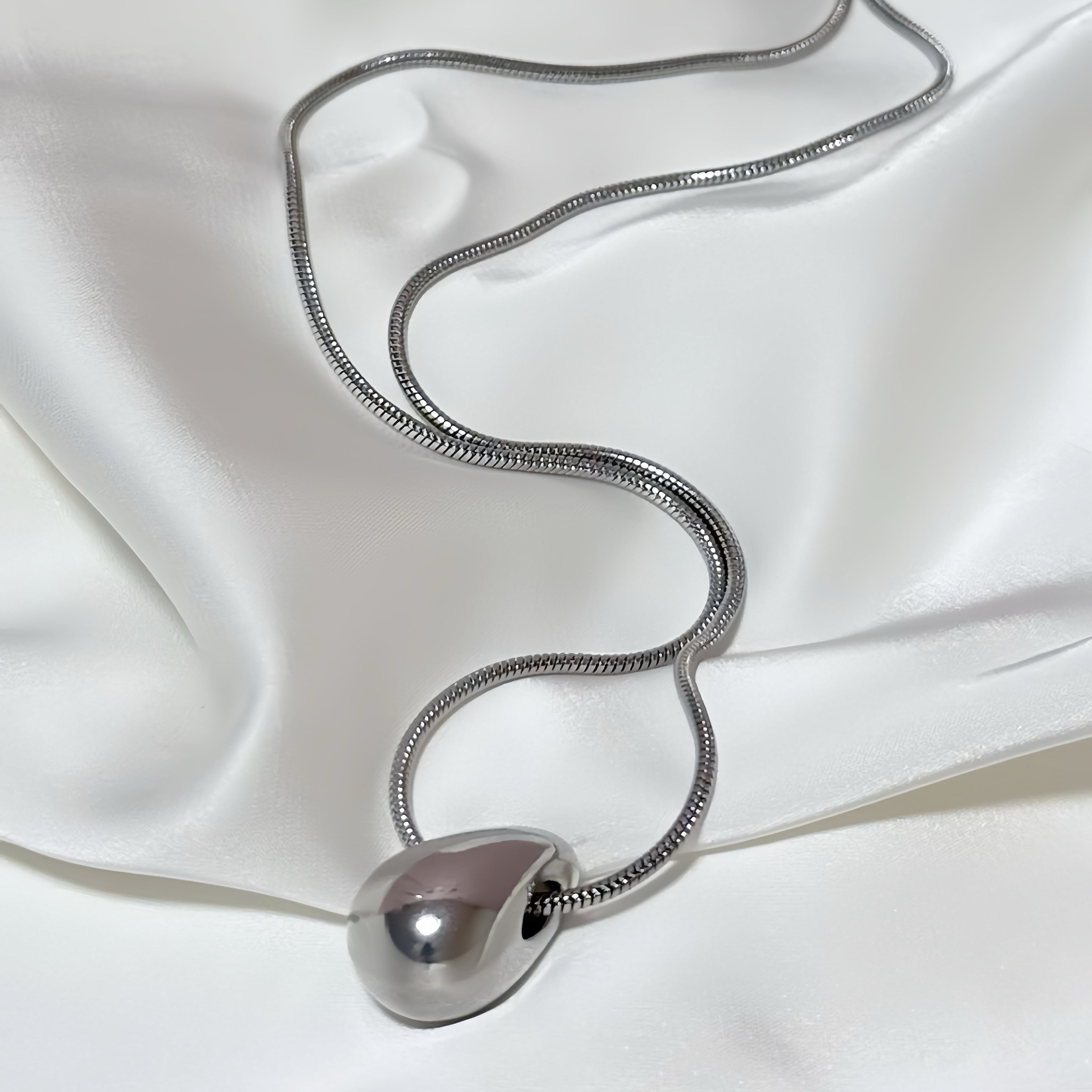 Titanium Steel Water Drop Necklace