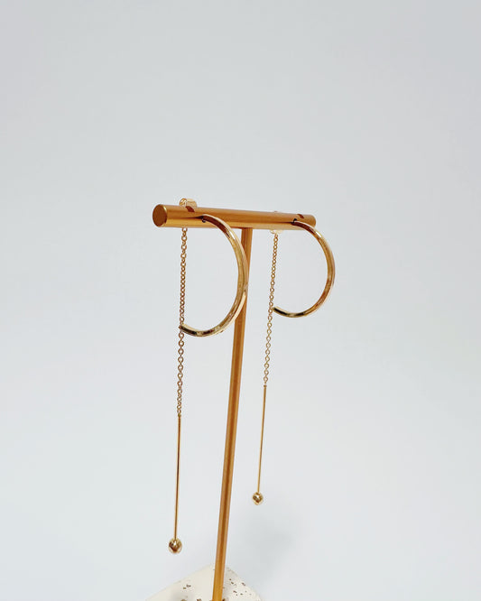 Semi-Circle Drop Earrings