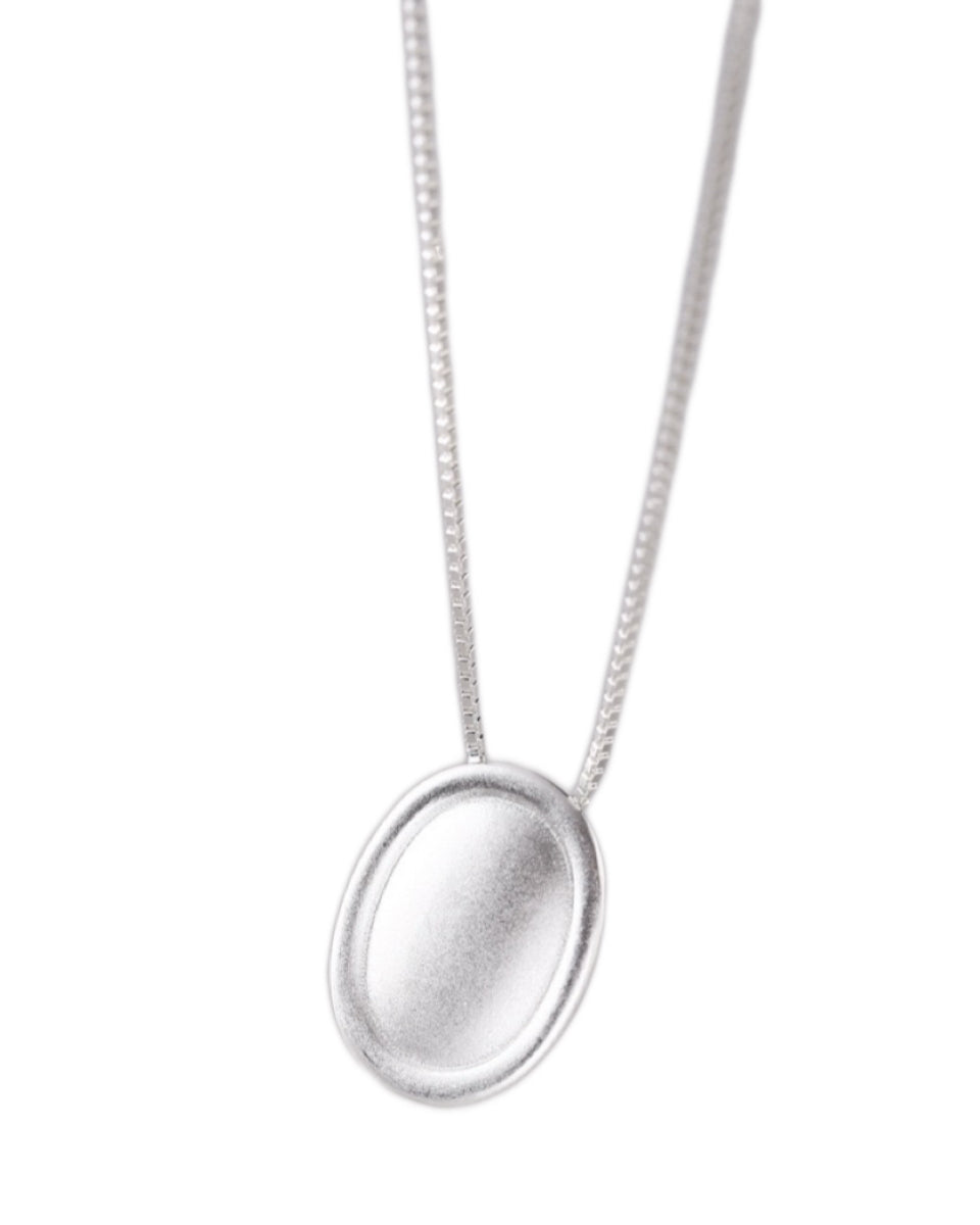 Matte Oval Bead Necklace