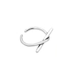 Knotted Line Open Ring