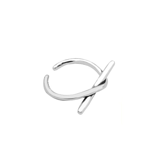 Knotted Line Open Ring
