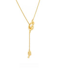 Satin Gold / Silver Lariat Necklace