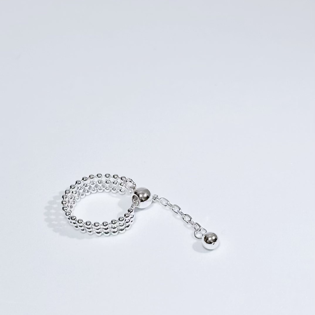 Triple-Layer Chain Slider Ring