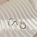 Silver Curved Hoops