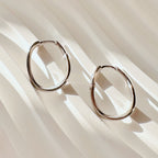 Silver Curved Hoops