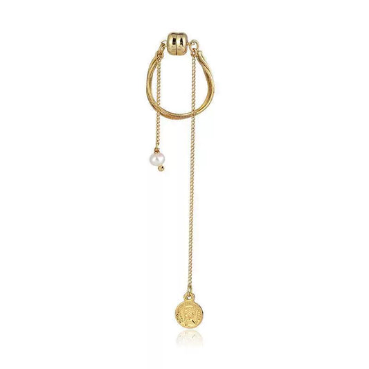 Magnetic Pearl Dangle Ear Cuff