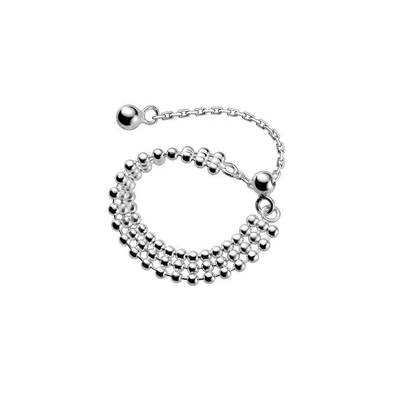 Triple-Layer Chain Slider Ring