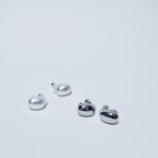 Silver Bean-shaped Clip-On Earrings