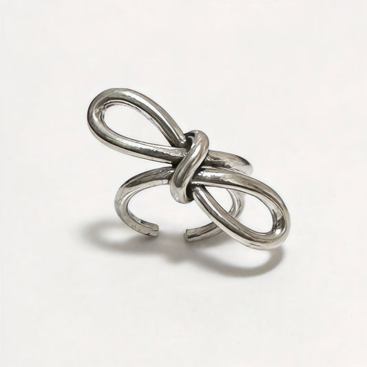 Vintage Silver Bow Open Ring