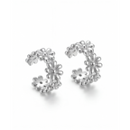 Floral Sterling Silver Ear Cuff