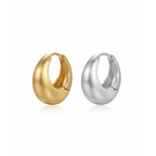 Brushed Chunky Hoop Earrings