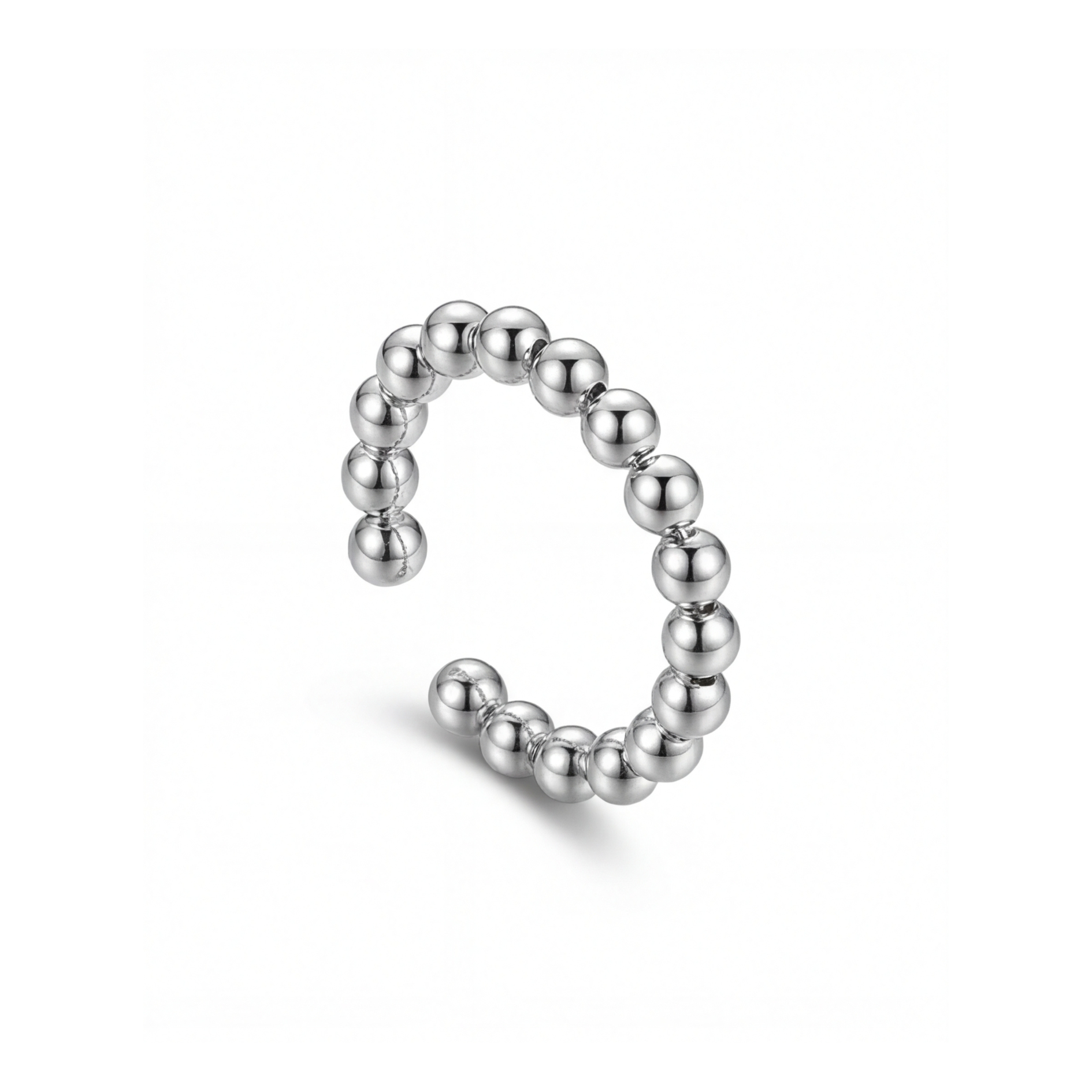 Silver Beaded Ring