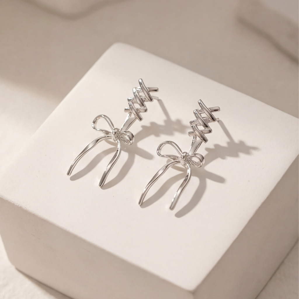 Bow Ballet Drop Earrings
