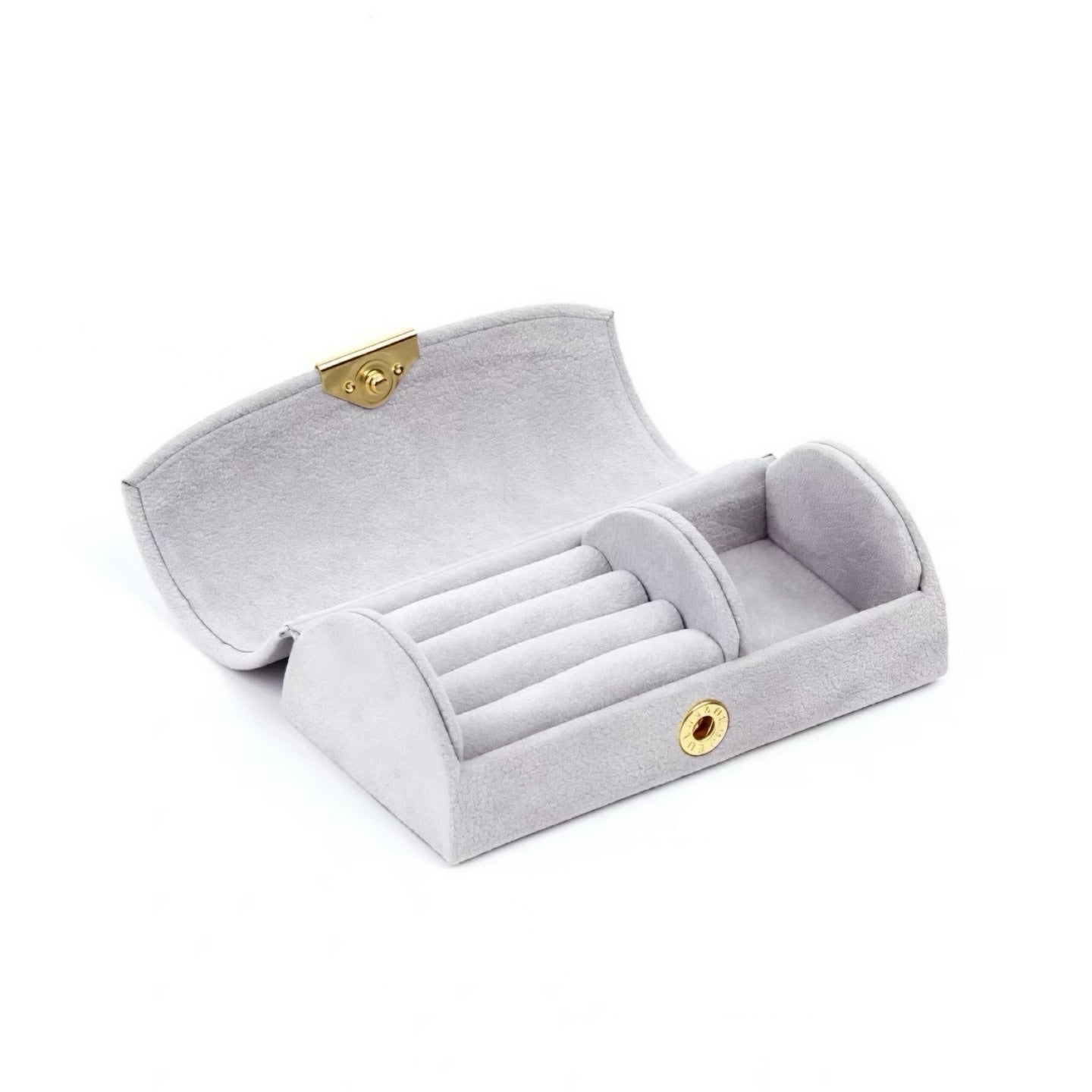 Grey Velvet Jewelry Box