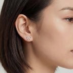999 Double Layer Ribbon Bow Earrings