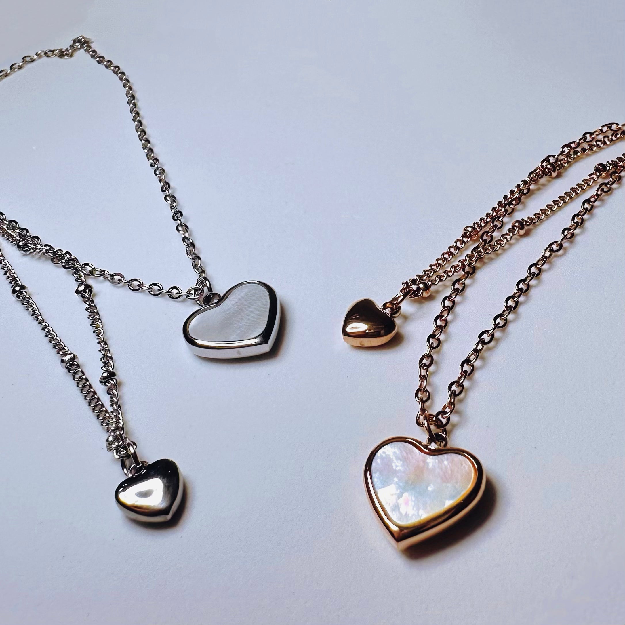 Two-Heart Double Chain Bracelet