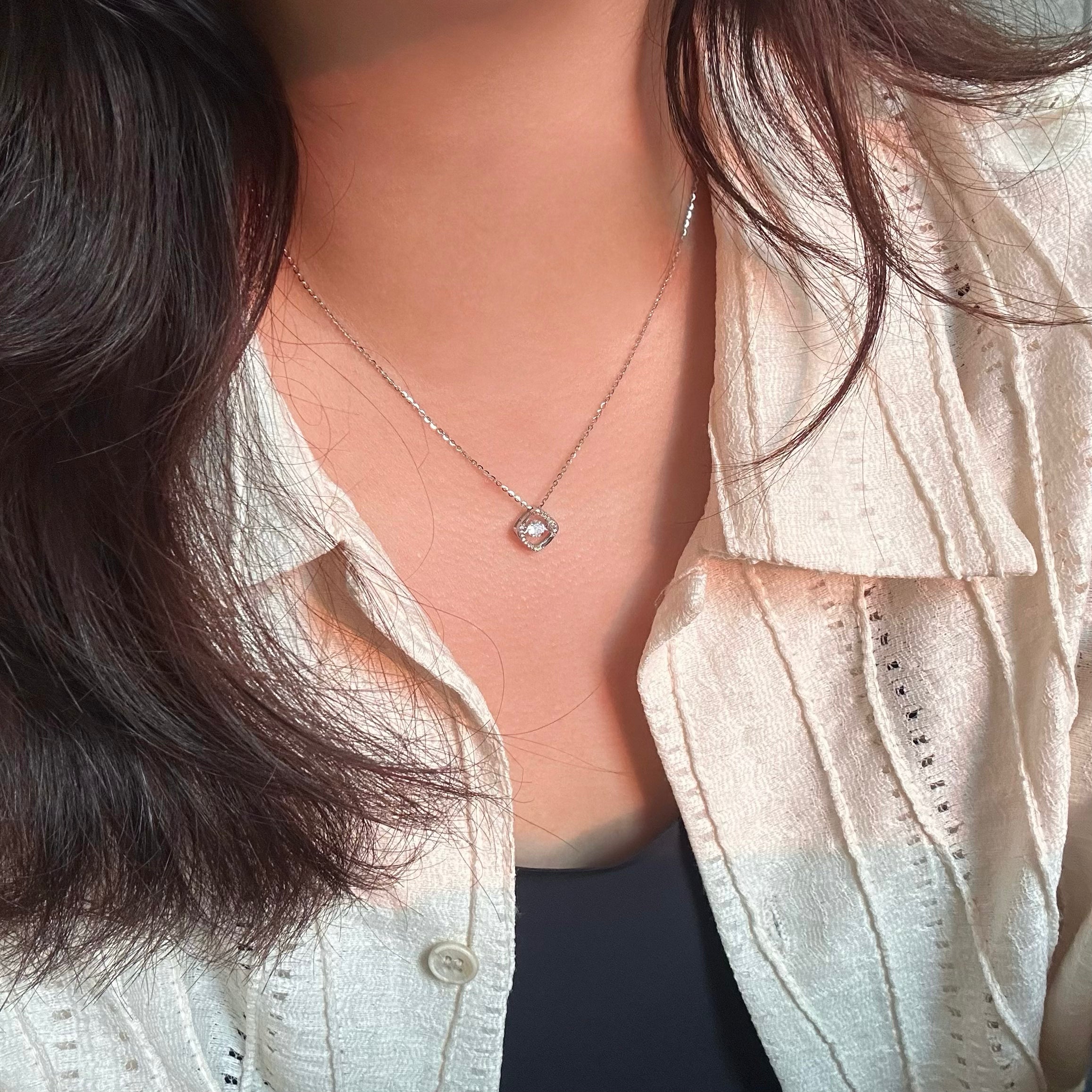 Dancing Diamond Necklace