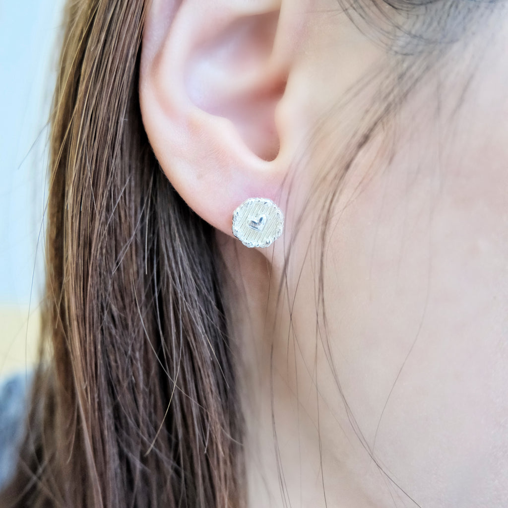 Braided Heart Earrings