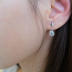 Quartz Four-Point Star Earrings