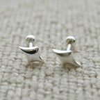 Four-Point Star Screw Back Stud Earrings