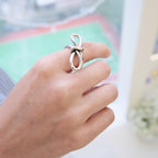 Vintage Silver Bow Open Ring