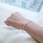 Silver Stone Pearl Bracelet