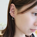 Silver Curved Hoops
