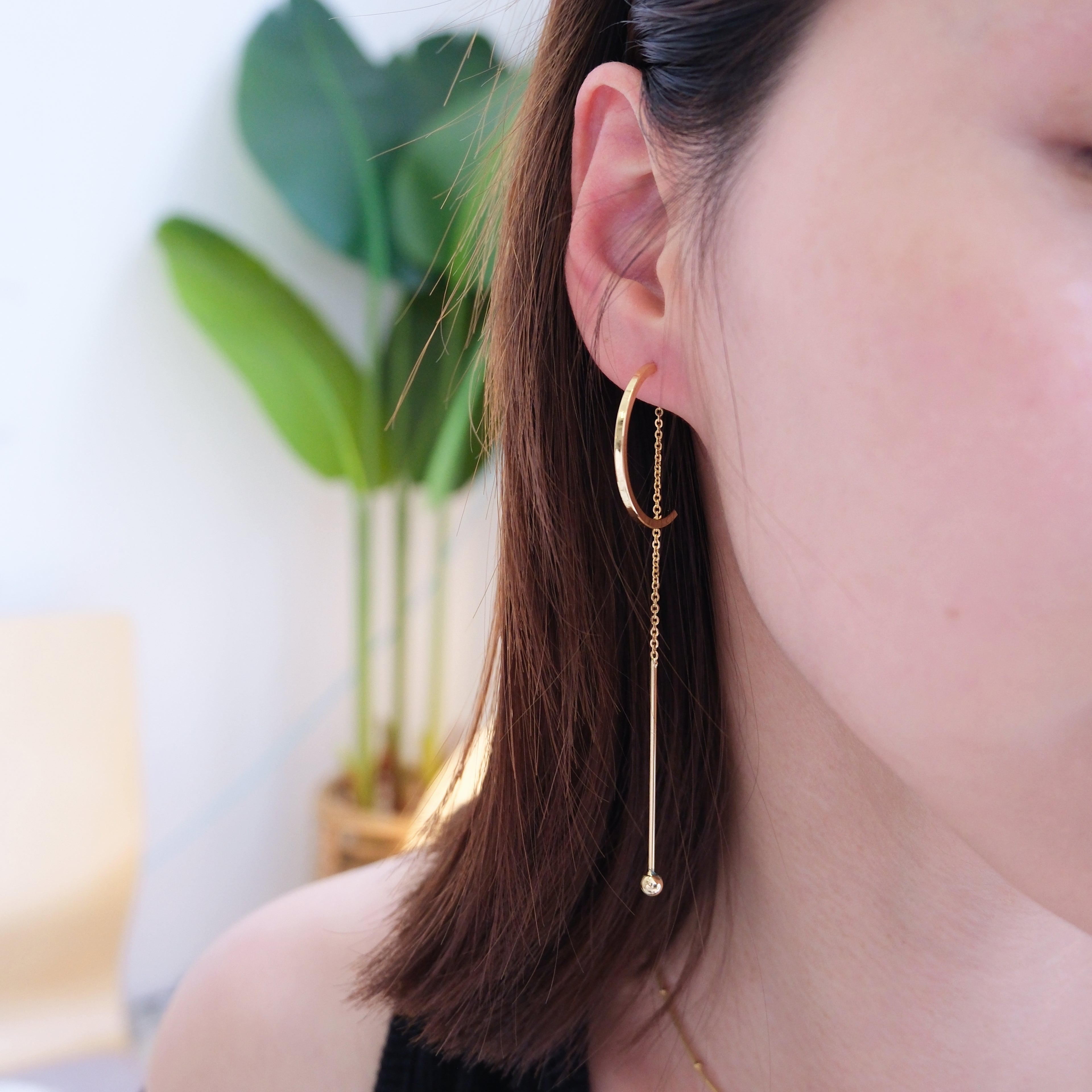 Semi-Circle Drop Earrings