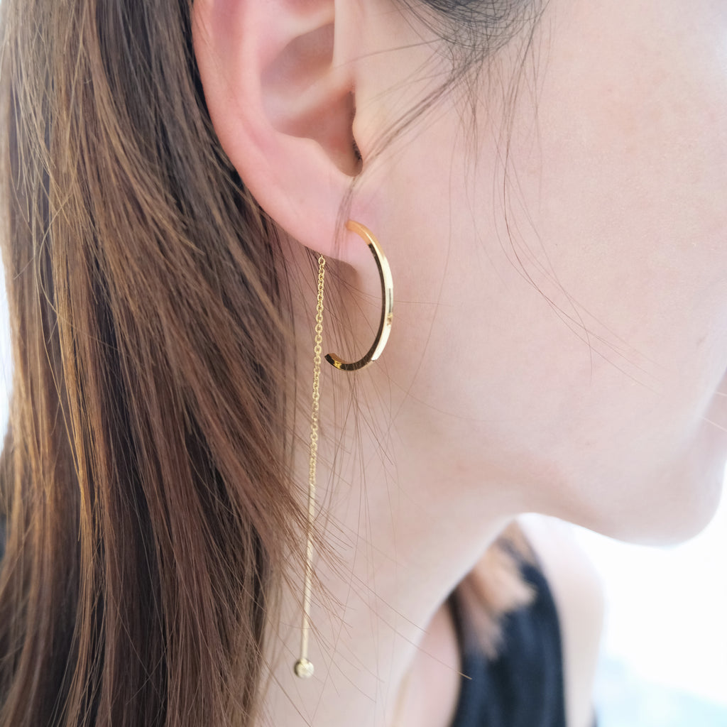 Semi-Circle Drop Earrings