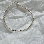 Silver Stone Pearl Bracelet