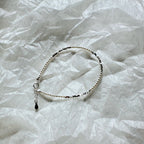 Silver Stone Pearl Bracelet
