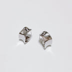 C-Shape Silver Earrings