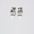 C-Shape Silver Earrings