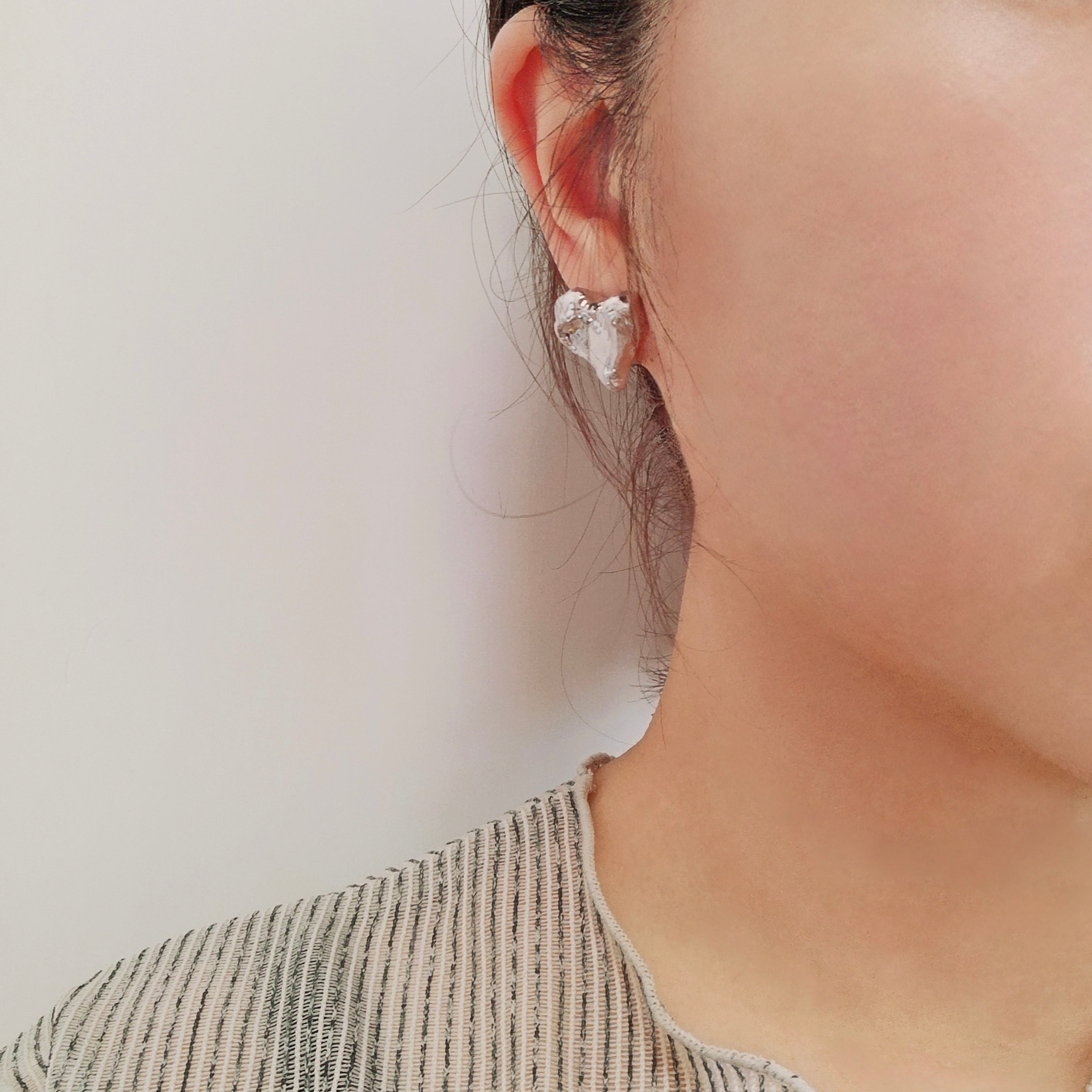 Hammered Heart Earrings